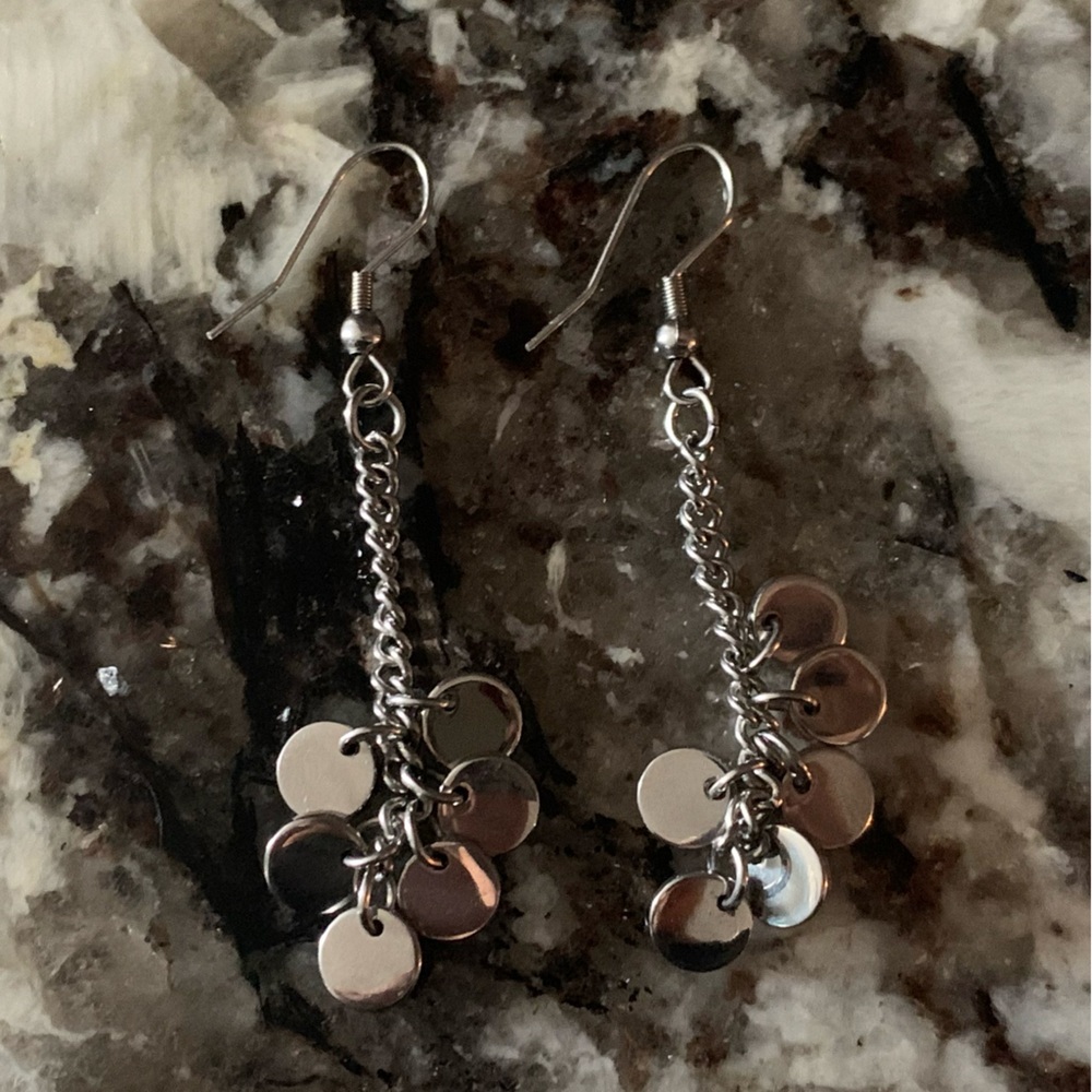 Vintage Boho Stainless Steel Dangle Chain Earrings